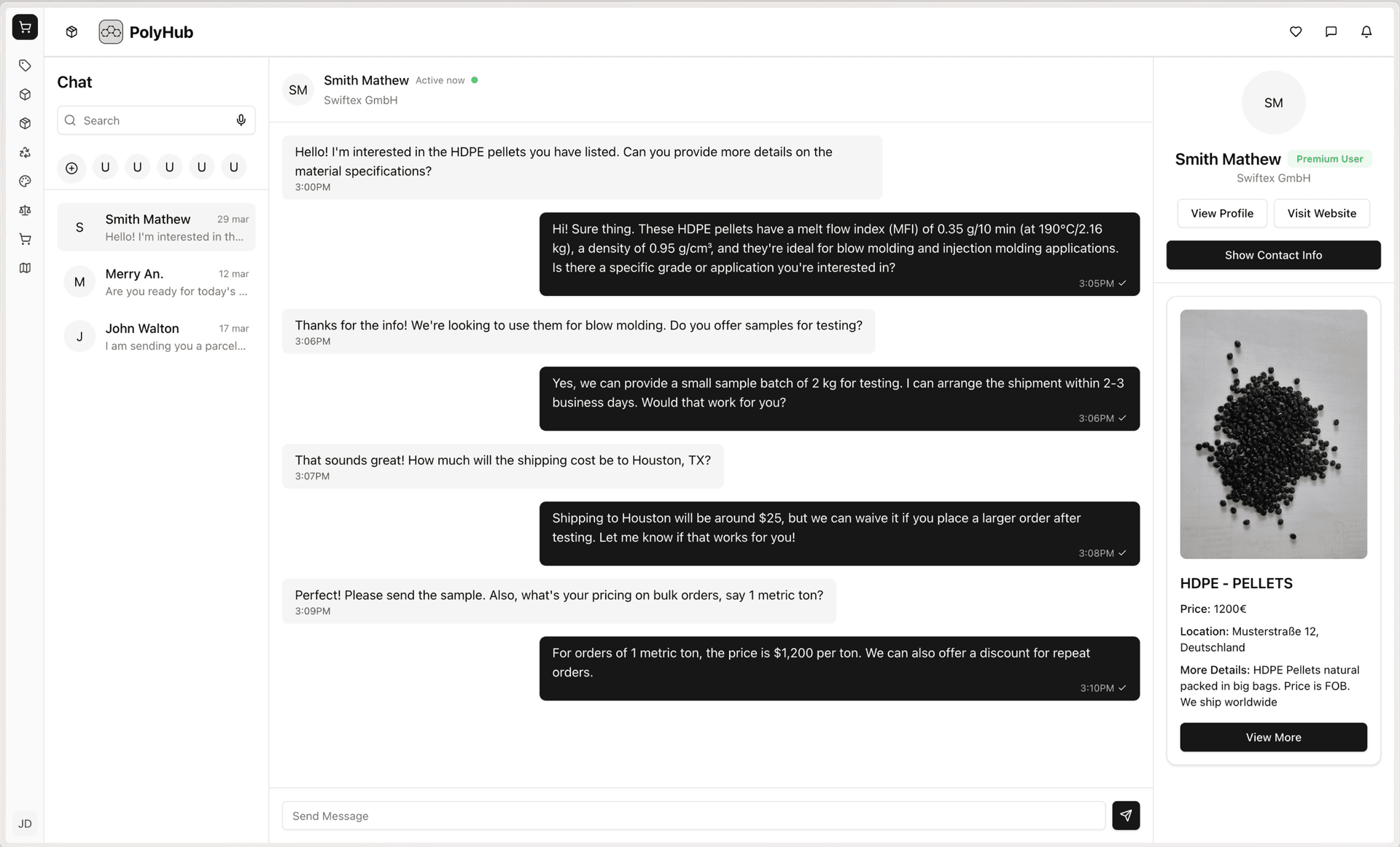 Chat preview
